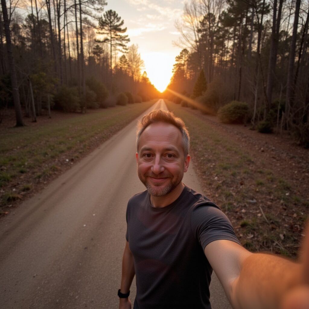 Kael Claxton finds peace on a dirt road in Alabama.