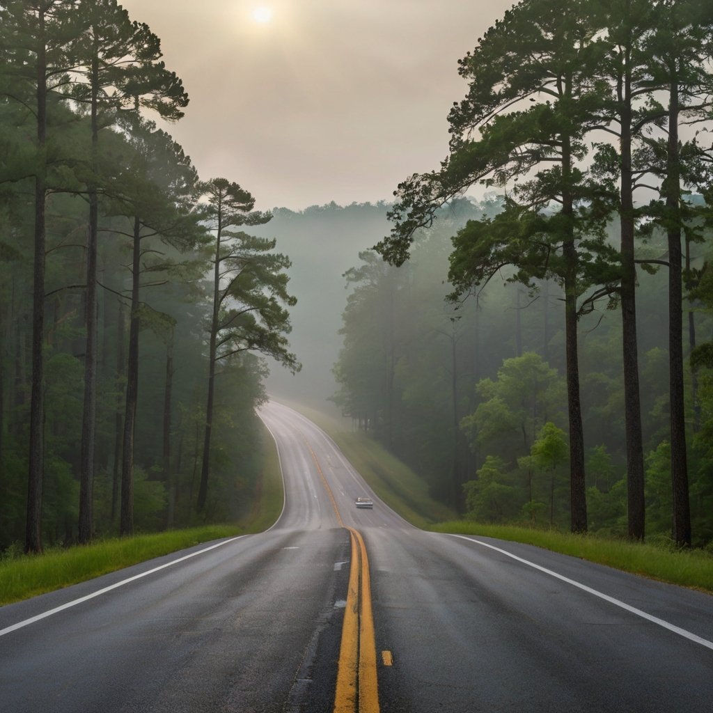 Kael Claxton on the Natchez Trace Parkway,
