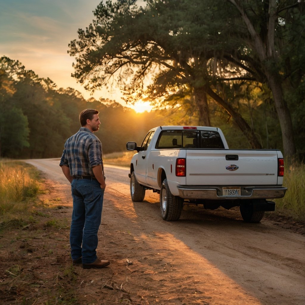Kael Claxton reflects on life during a scenic drive in Valley Head, Alabama.